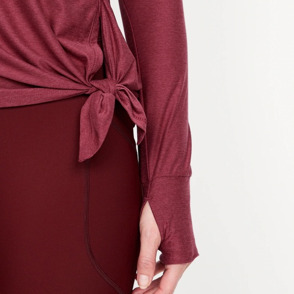 NWT OLD NAVY CloudMotion Side-Tie Tunic COLOR DARK REDWOOD SIZE LARGE - Picture 4 of 9